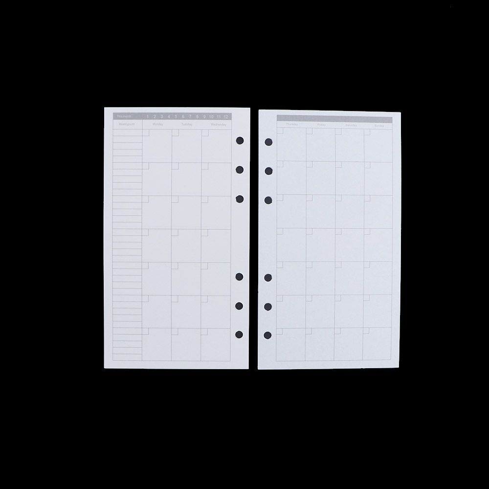 A5 Spiral Dotted Grid Notebook - دفتر ملاحظات حلزوني بخطوط شبكية أسبوعية،