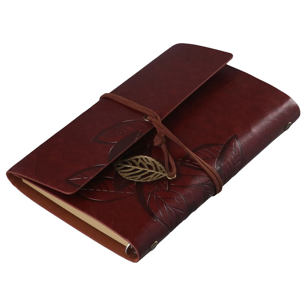 Vintage Leather Journal Notebook - دفتر ملاحظات للمسافرين من الجلد الصناعي