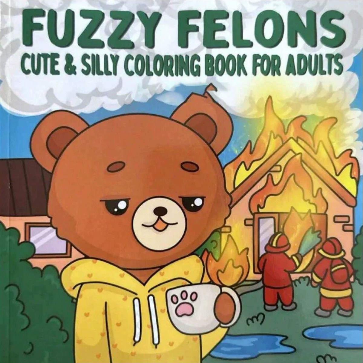 Adult Coloring Book Stress Relief - كتاب تلوين للبالغين من Fuzzy Felons
