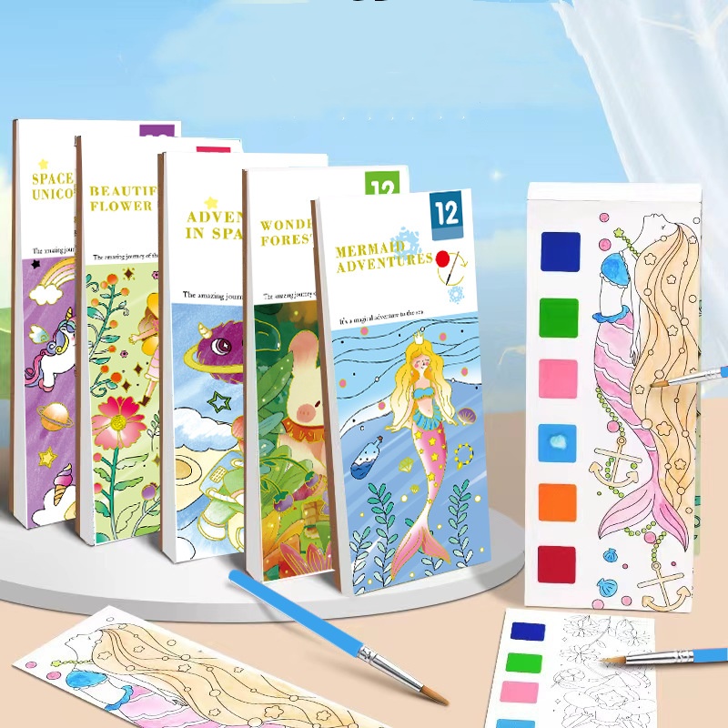 Reusable Water Magic Coloring Book - كتاب تلوين Bview Art Magic المنشط
