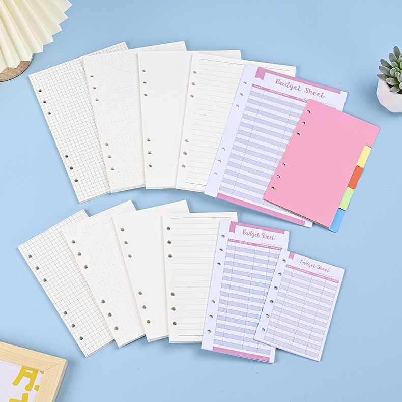 A5 Spiral Dotted Grid Notebook - A6 A5 فضفاضة ورقة دفتر الملء