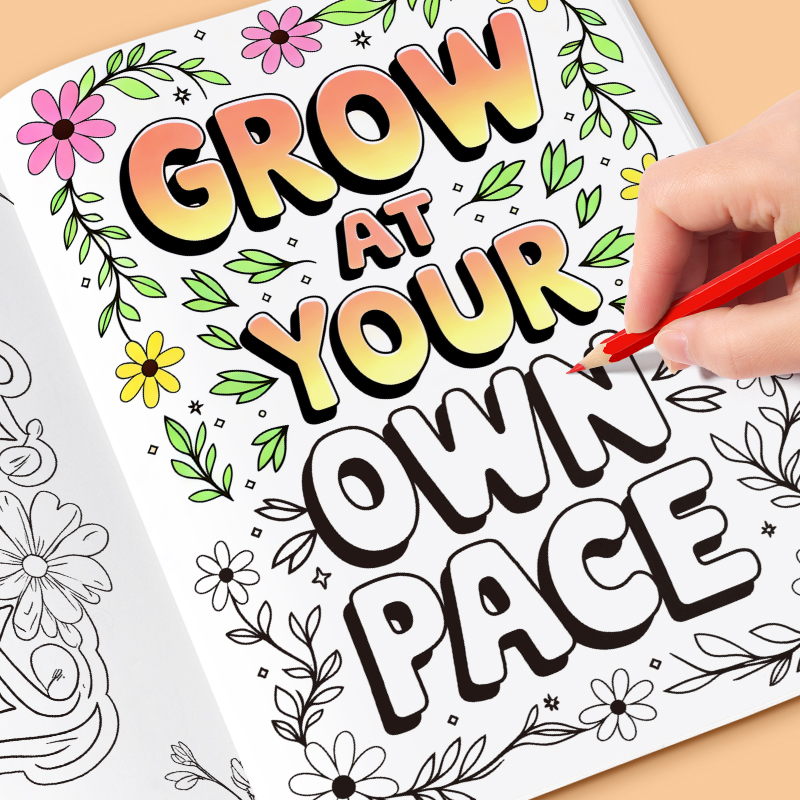 Adult Coloring Book Stress Relief - كتاب تلوين للبالغين عن الصحة النفسية،