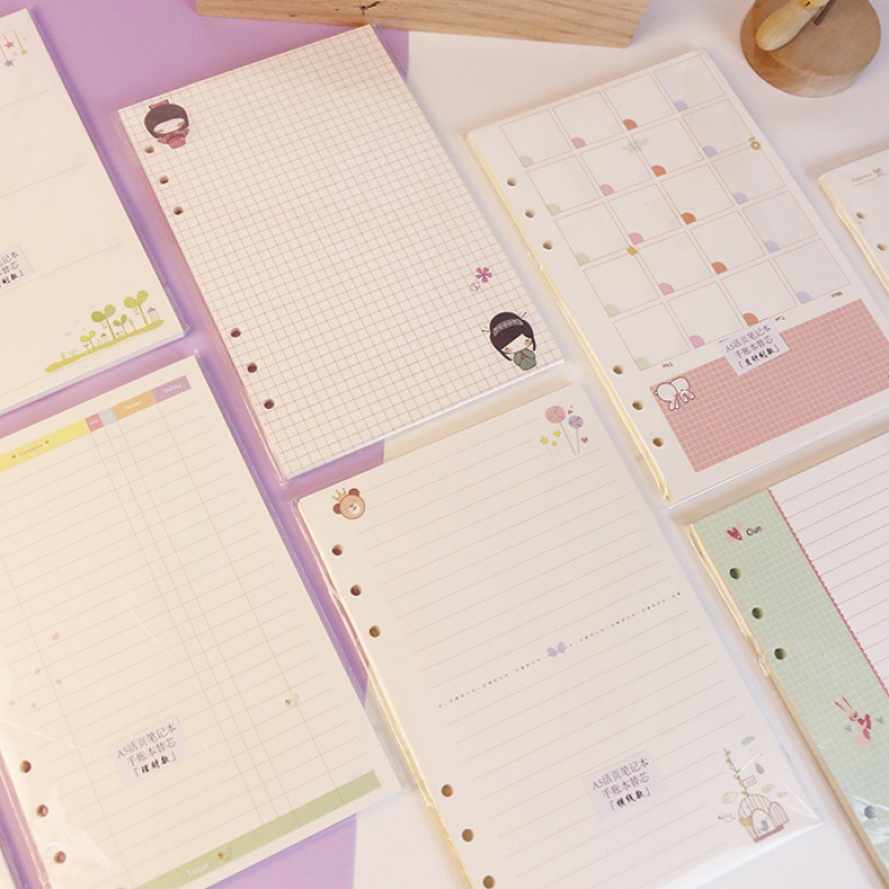 A5 Spiral Dotted Grid Notebook - Kawayi A5 A6 دفتر أوراق فضفاضة