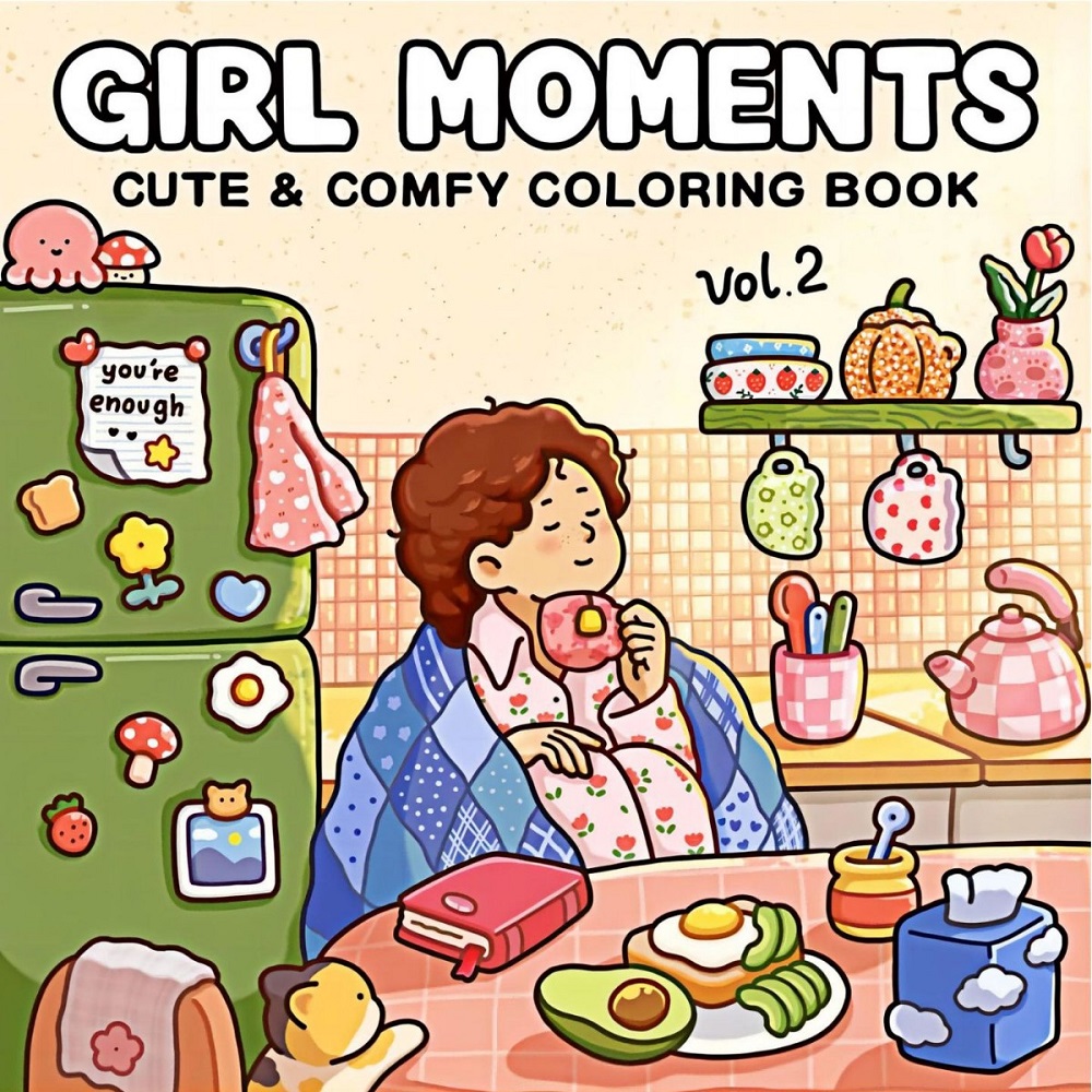 Adult Coloring Book Stress Relief - كتاب تلوين لطيف ومريح للبالغين من
