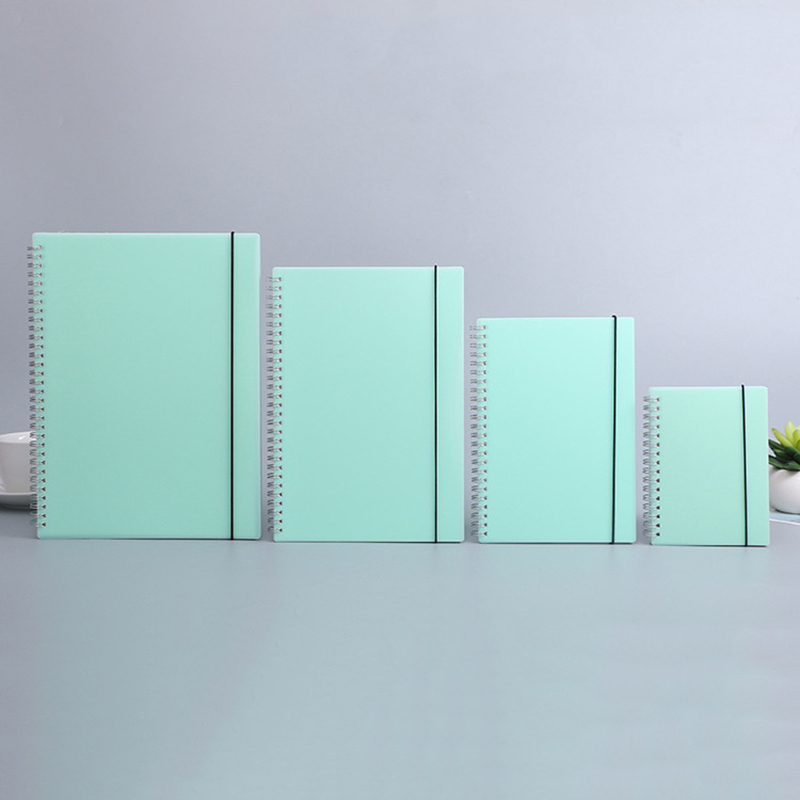 A5 Spiral Dotted Grid Notebook - A6 A5 B5 A4 الأخضر دوامة