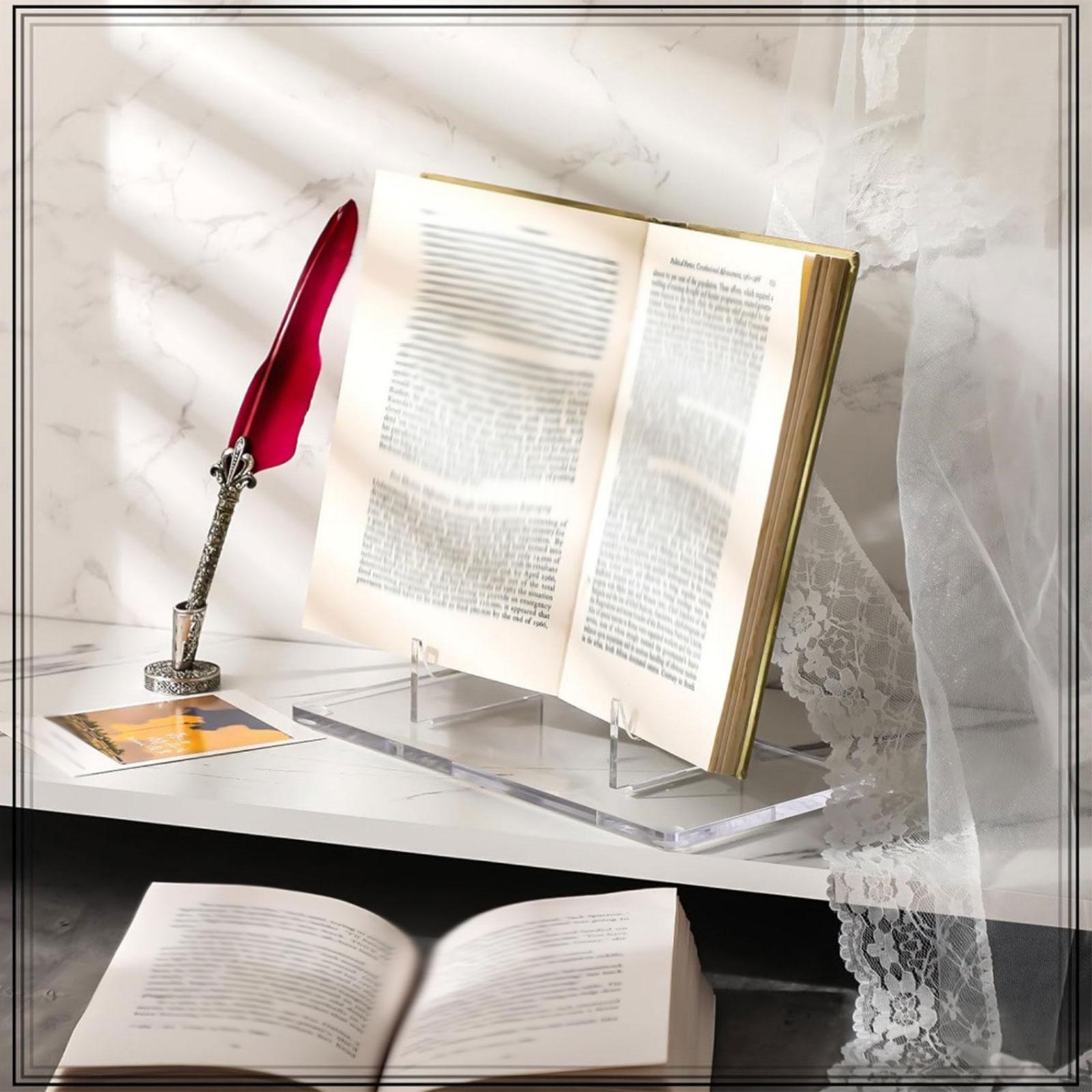 Clear Acrylic Book Stand Holder - حامل عرض أكريليك شفاف، حامل أطباق،