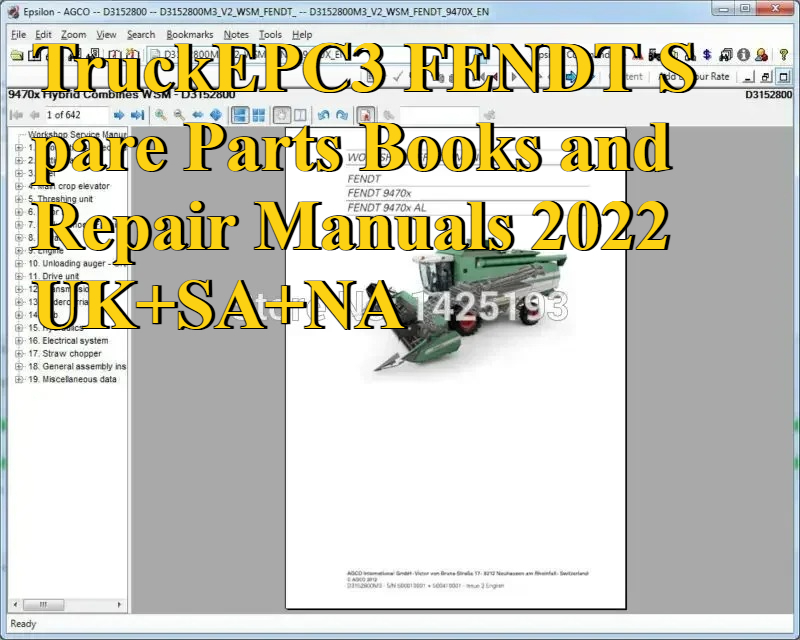 Books - TruckEPC3 FENDT كتب قطع الغيار وأدلة