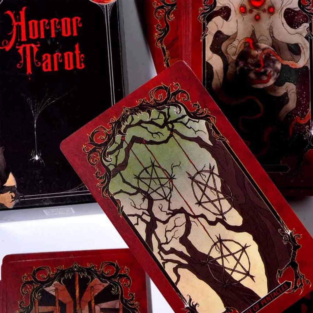 Tarot Deck With Guidebook - لعبة بطاقة التارو الرعب ، 10.3x6cm