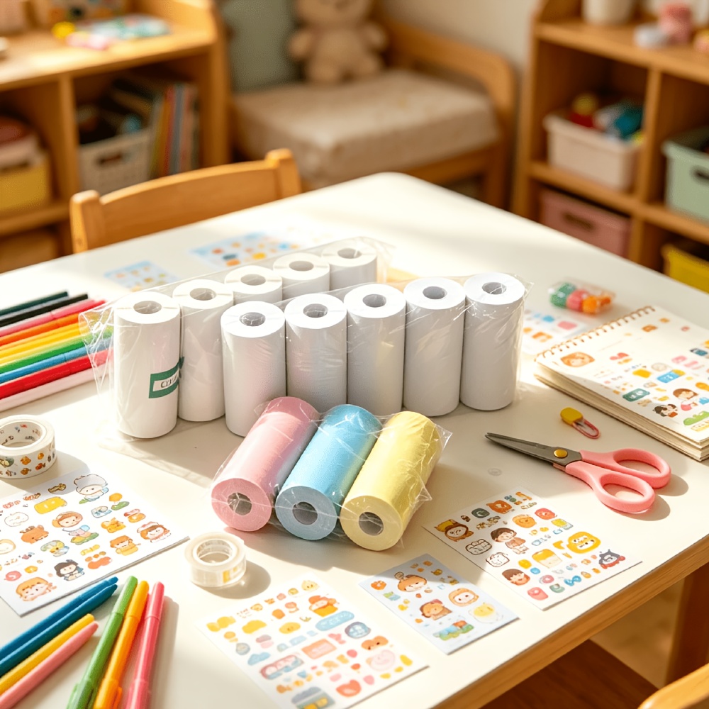 Mini Pocket Thermal Printer Paper Roll - 13 لفة ورق حراري صغير 57x25