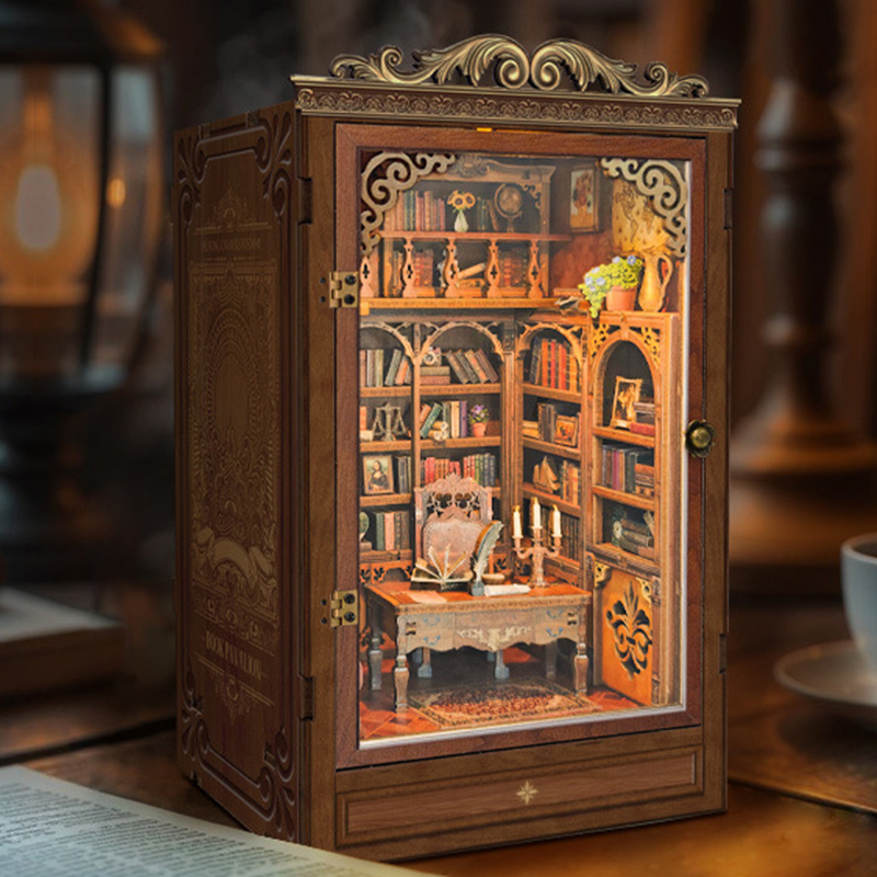 Diy Wooden Book Nook Kit Shelf Insert - لتقوم بها بنفسك كتاب زاوية الرف
