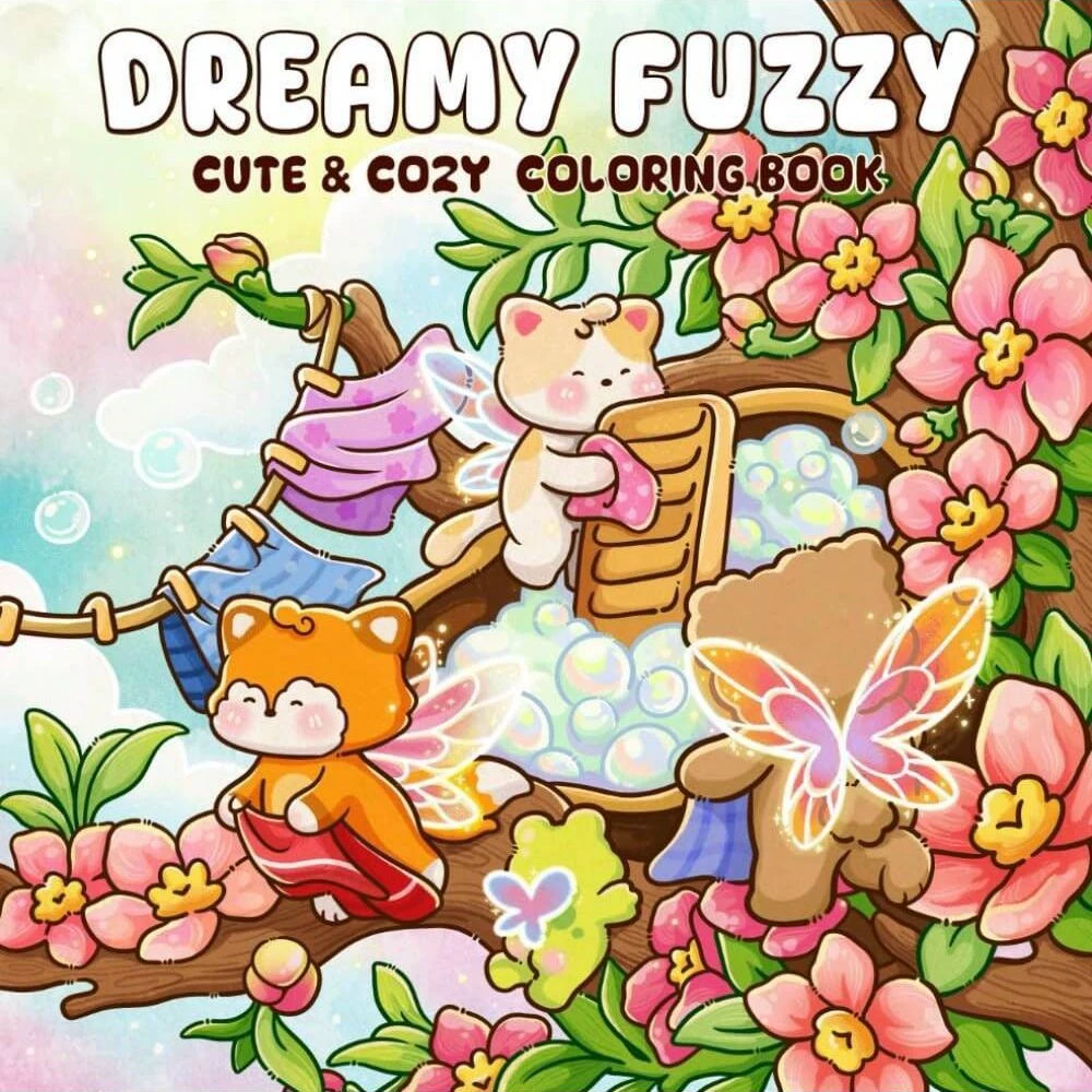 Adult Coloring Book Stress Relief - كتاب تلوين حالم لطيف ومريح للبالغين،