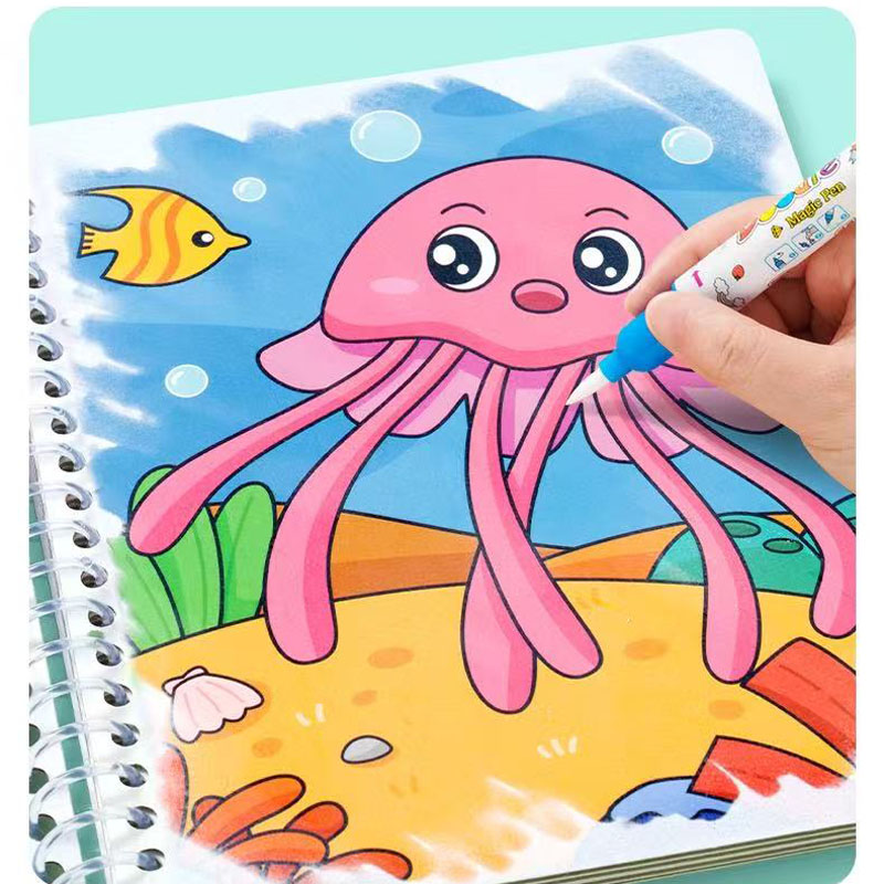 كتاب رسم مائي سحري ألعاب رسم ل - مراجعة Reusable Water Magic Coloring Book وسعره