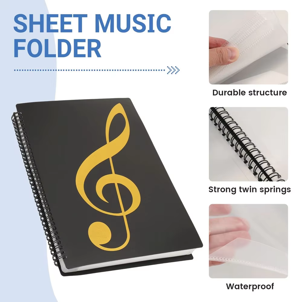 مرنة 40 صفحة البيانو الموسيقى  - مراجعة Blank Sheet Music Notebook وسعره