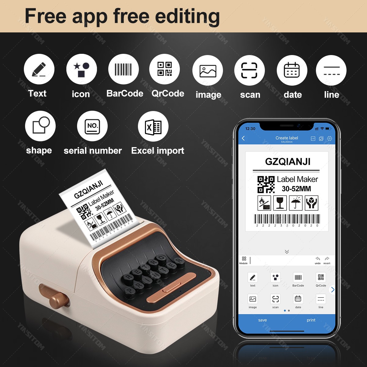 2 بوصة تسمية طابعة صغيرة جيب ا - مراجعة Mini Pocket Thermal Printer Paper Roll وسعره