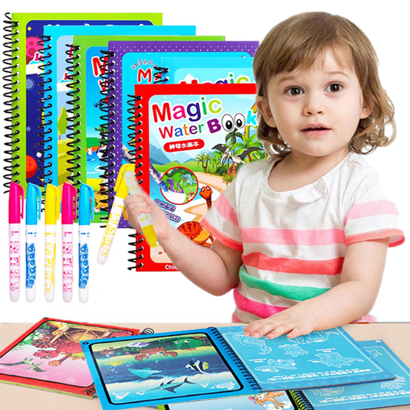 ألعاب مونتيسوري كتاب تلوين قاب - مراجعة Reusable Water Magic Coloring Book وسعره