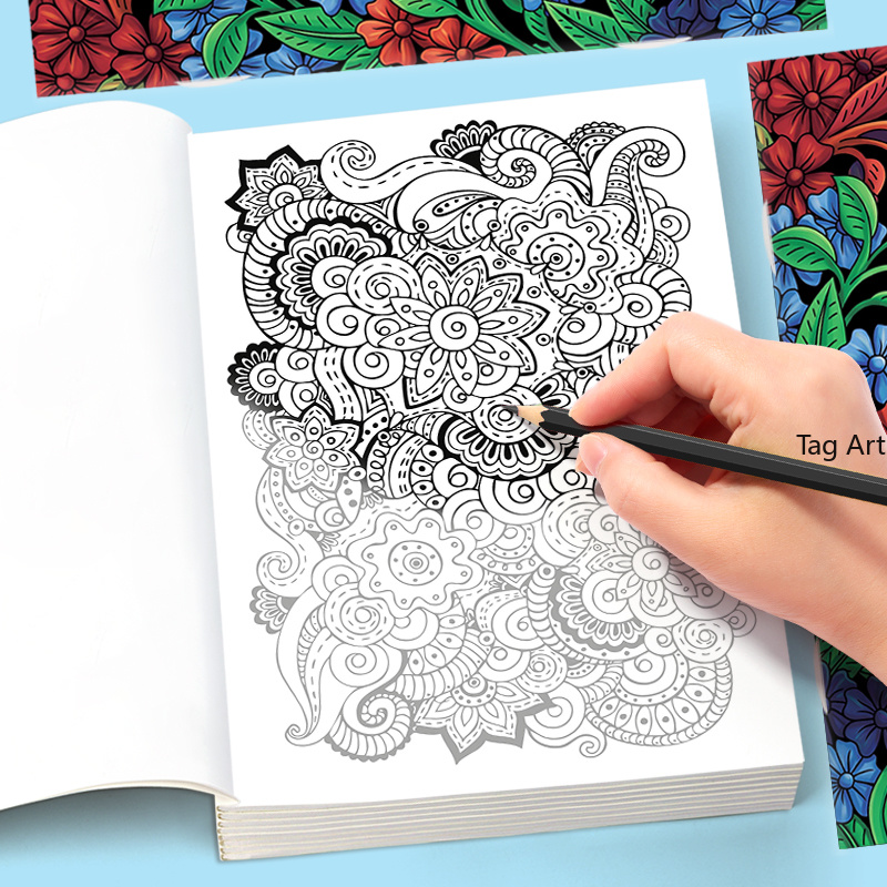 كتاب تلوين للكبار لتخفيف التوت - مراجعة Adult Coloring Book Stress Relief وسعره