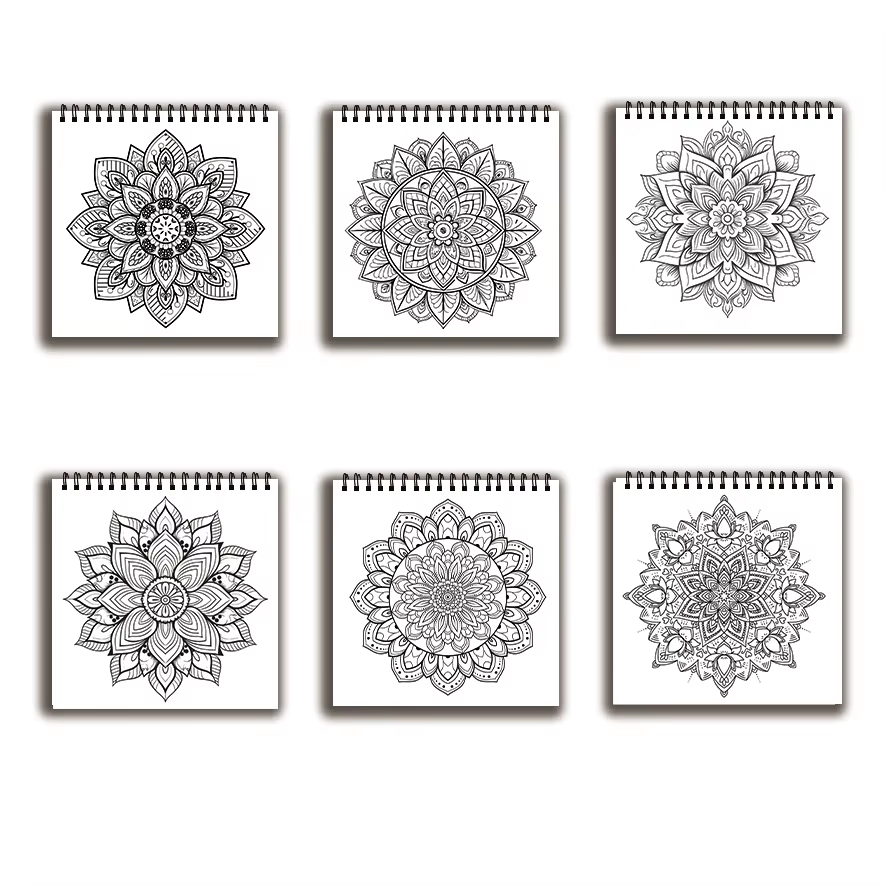 كتاب تلوين - 7.87 × 7.87 بوصة  - مراجعة Adult Coloring Book Stress Relief وسعره