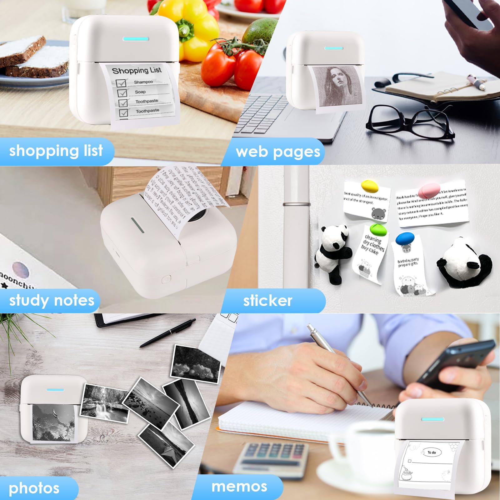 10 لفات من ورق الطباعة الحراري - مراجعة Mini Pocket Thermal Printer Paper Roll وسعره