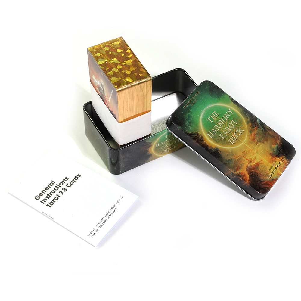 سطح التارو المتناغم بحواف مطوي - مراجعة Tarot Deck With Guidebook وسعره