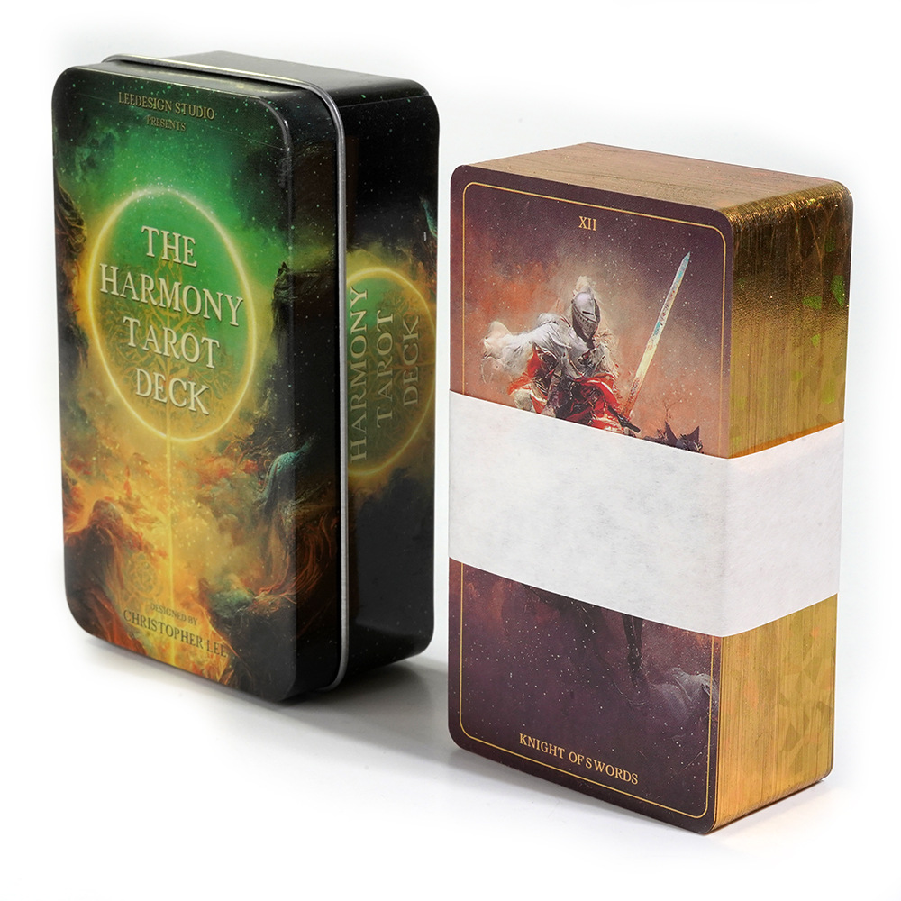سطح التارو المتناغم بحواف مطوي - مراجعة Tarot Deck With Guidebook وسعره