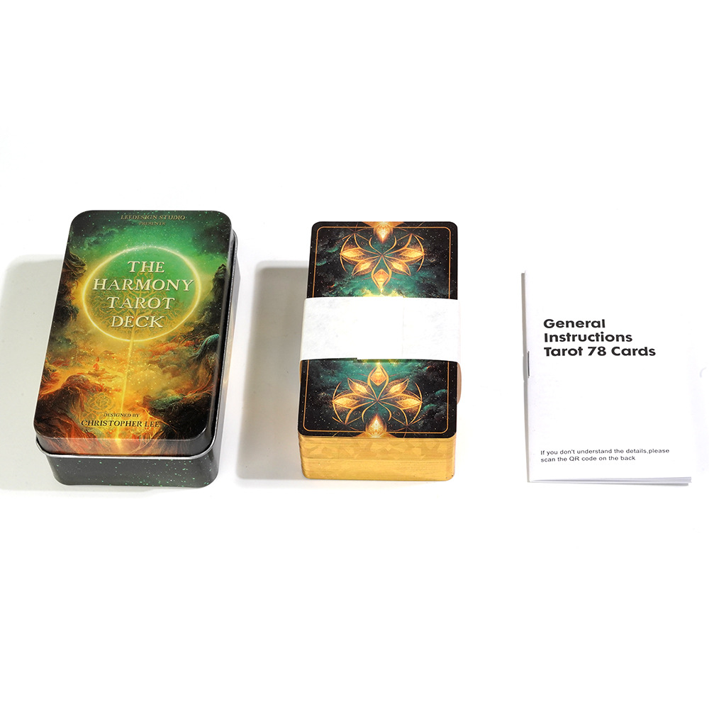 سطح التارو المتناغم بحواف مطوي - مراجعة Tarot Deck With Guidebook وسعره