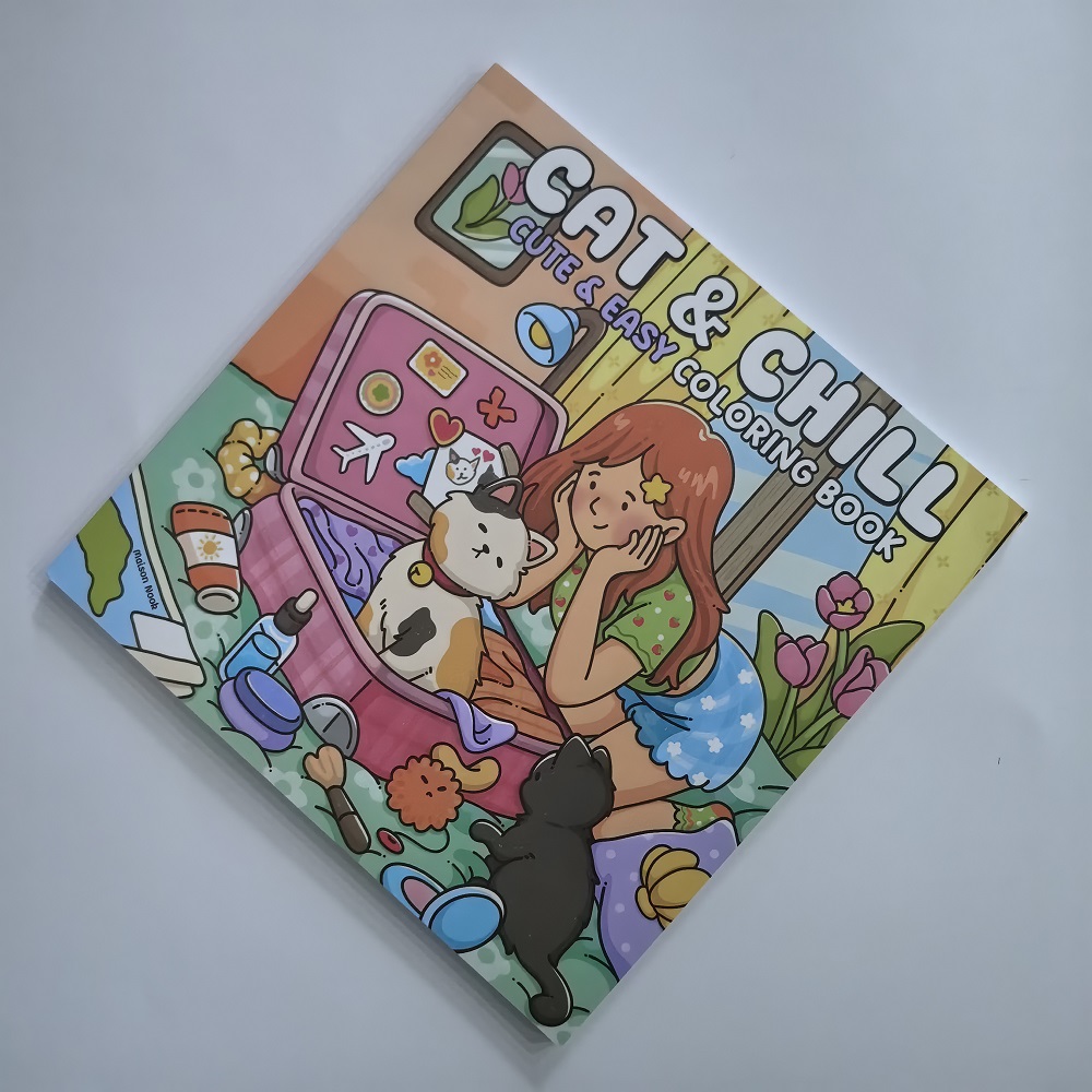 كتاب تلوين سهل لطيف للقطط والف - مراجعة Adult Coloring Book Stress Relief وسعره