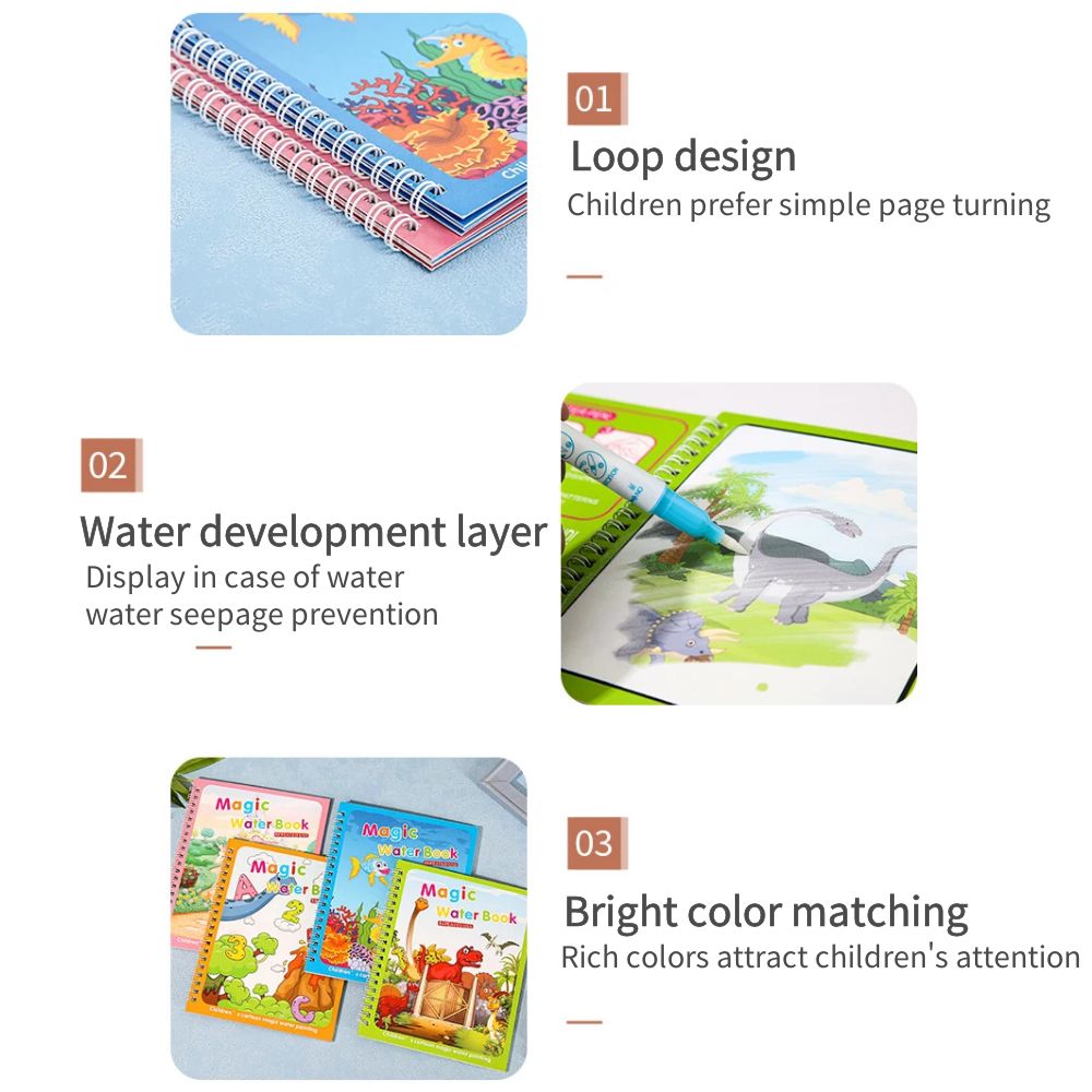 كتاب سحري رسم مائي ألعاب مونتي - مراجعة Reusable Water Magic Coloring Book وسعره