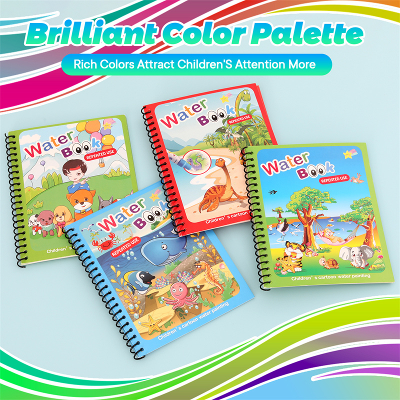 ألعاب مونتيسوري كتاب تلوين قاب - مراجعة Reusable Water Magic Coloring Book وسعره