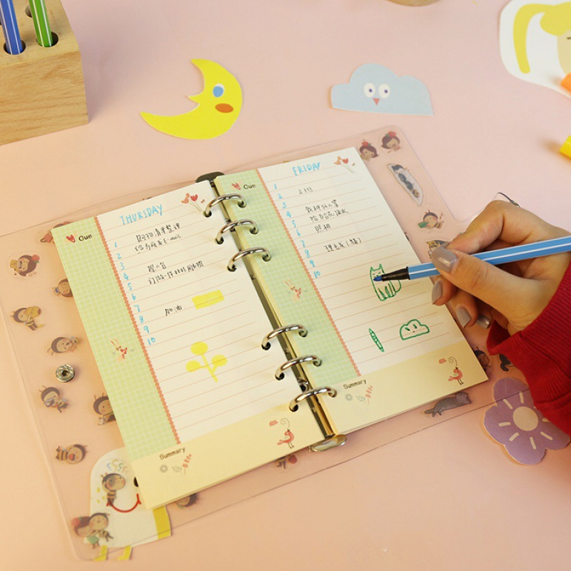 Kawayi A5 A6 دفتر أوراق فضفاضة - مراجعة A5 Spiral Dotted Grid Notebook وسعره