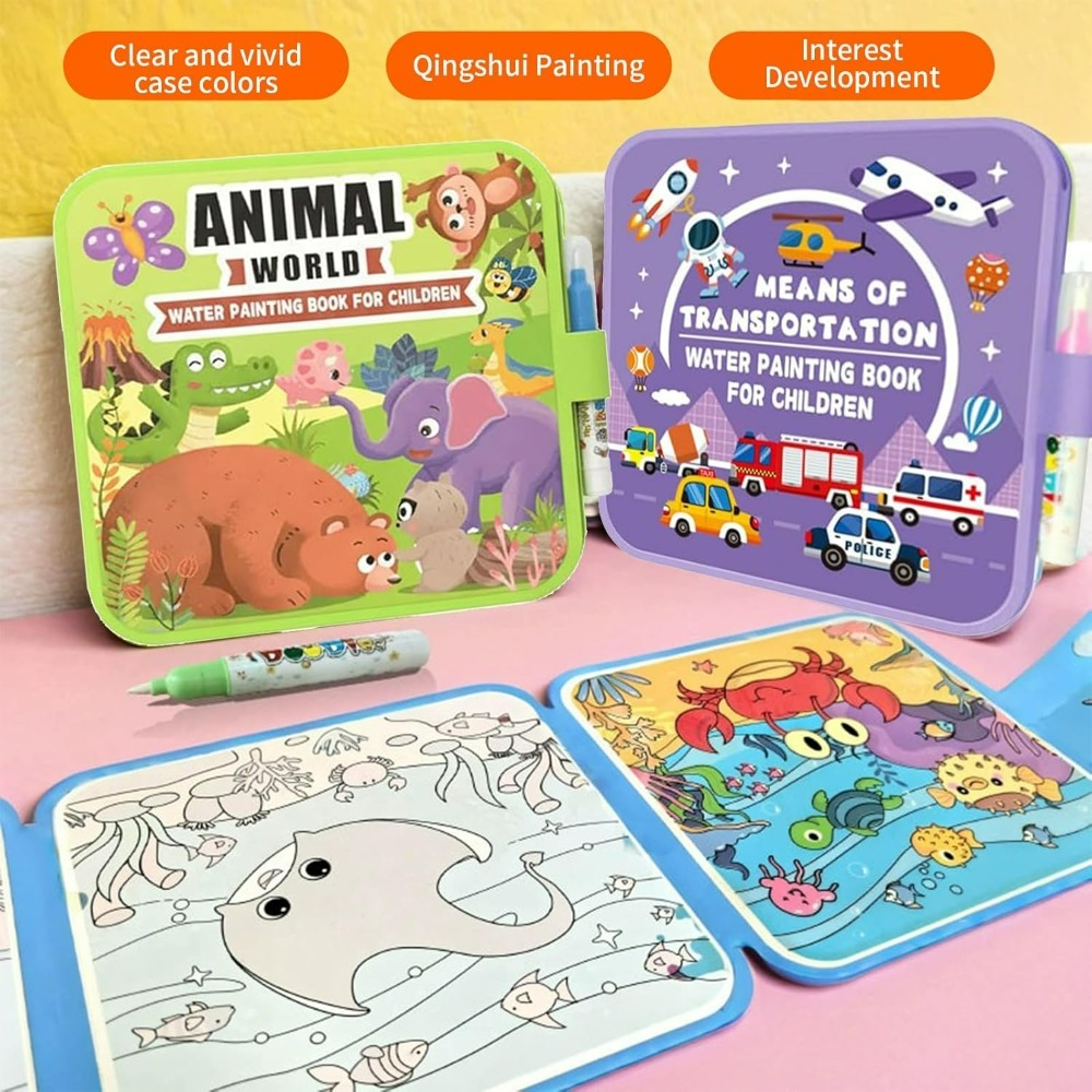 مجموعة كتب تلوين مائية سحرية م - مراجعة Reusable Water Magic Coloring Book وسعره