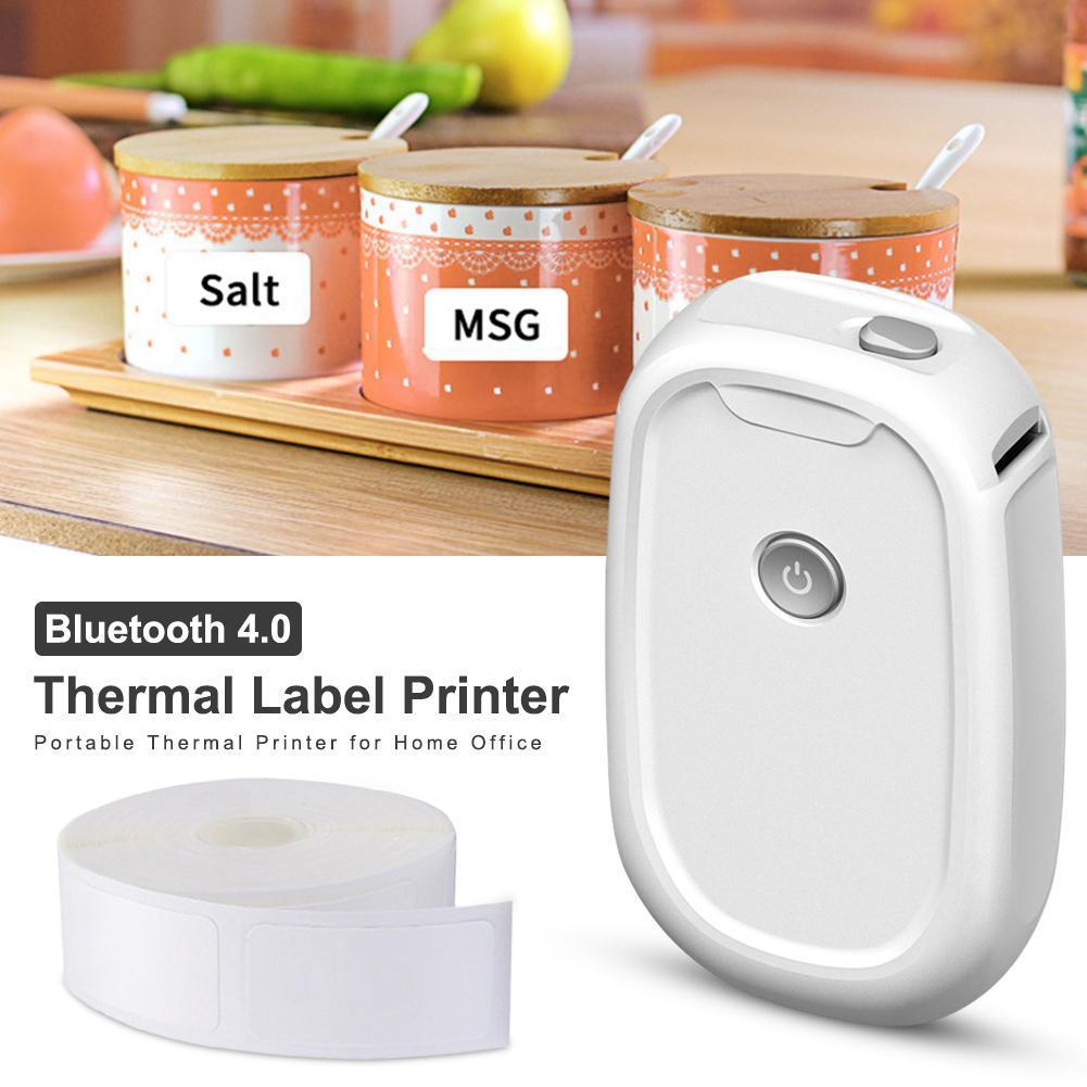 اللاسلكية المحمولة تسمية صانع  - مراجعة Mini Pocket Thermal Printer Paper Roll وسعره
