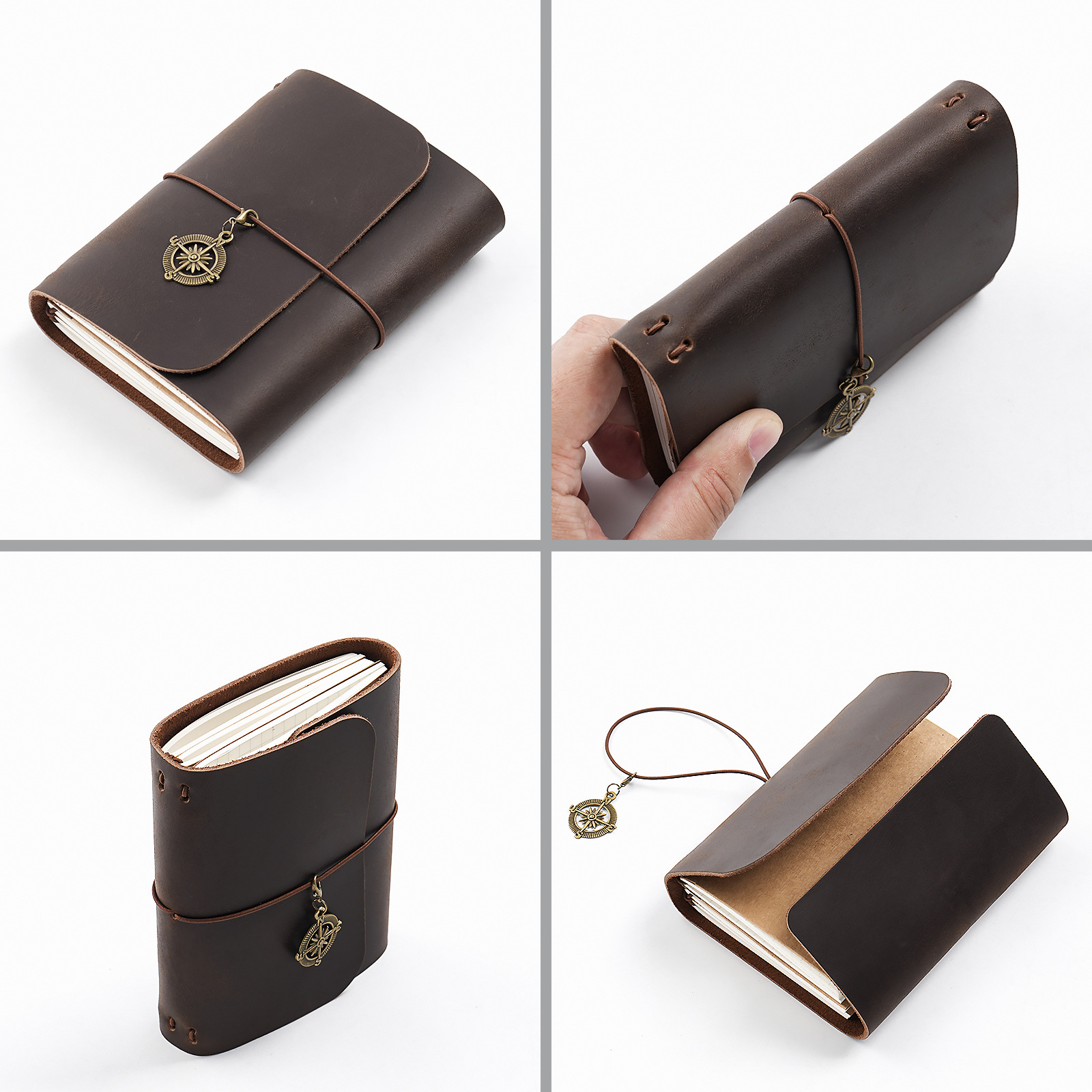 دفتر ملاحظات جديد للمسافرين بت - مراجعة Vintage Leather Journal Notebook وسعره