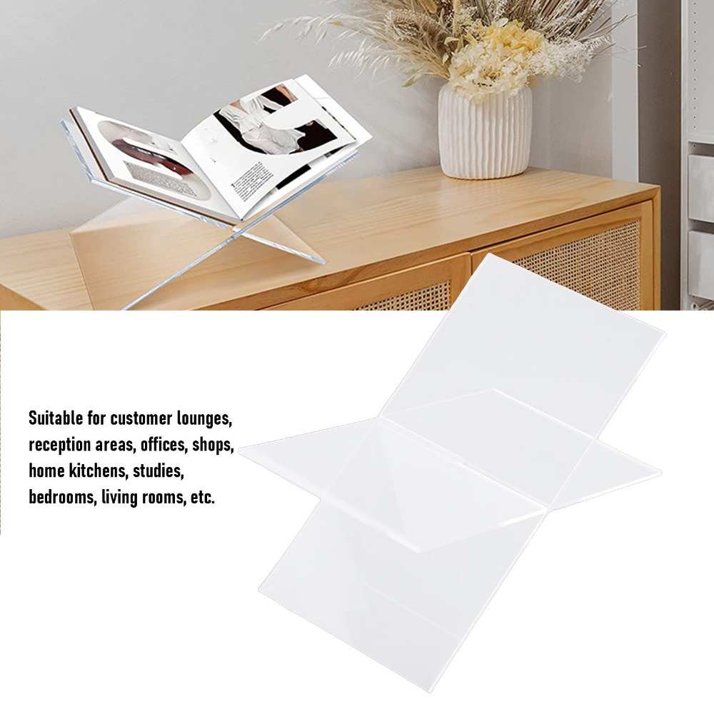 حامل كتب أكريليك بتصميم على شك - مراجعة Clear Acrylic Book Stand Holder وسعره