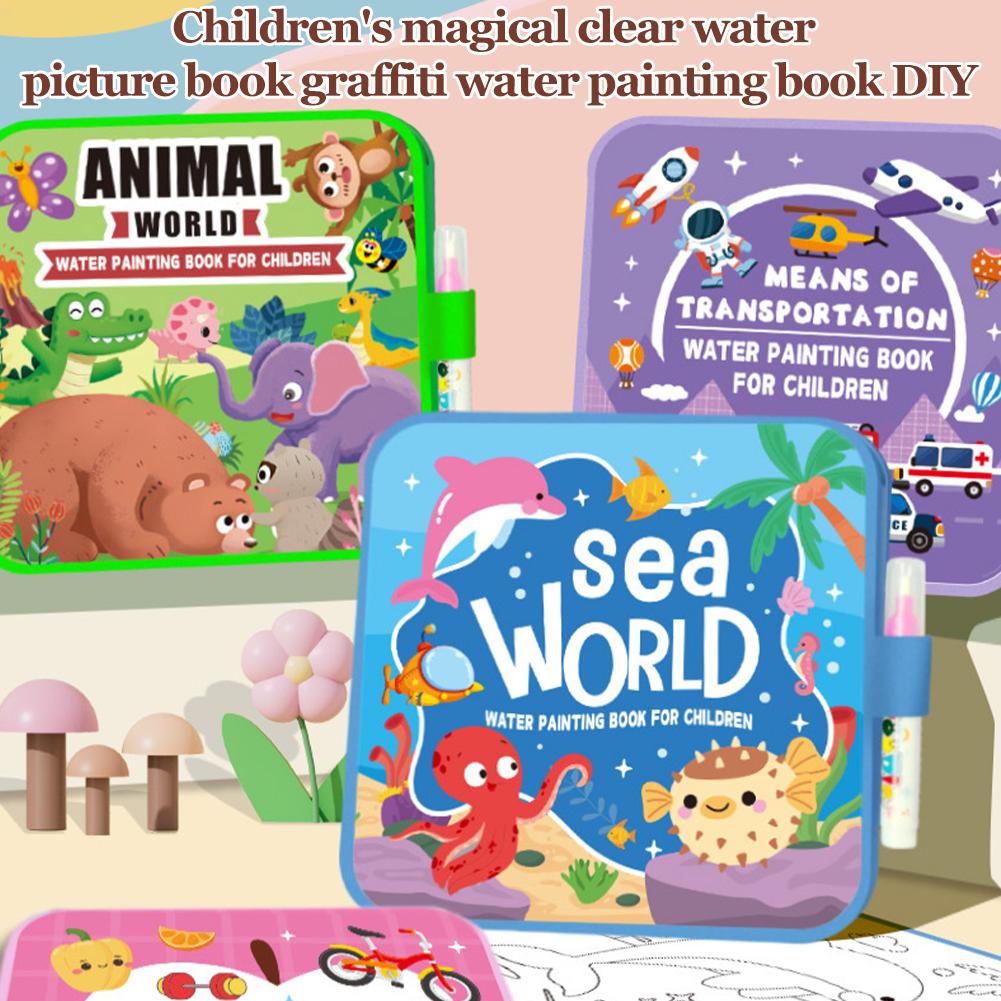 كتاب رسم مائي قابل للطي للأطفا - مراجعة Reusable Water Magic Coloring Book وسعره