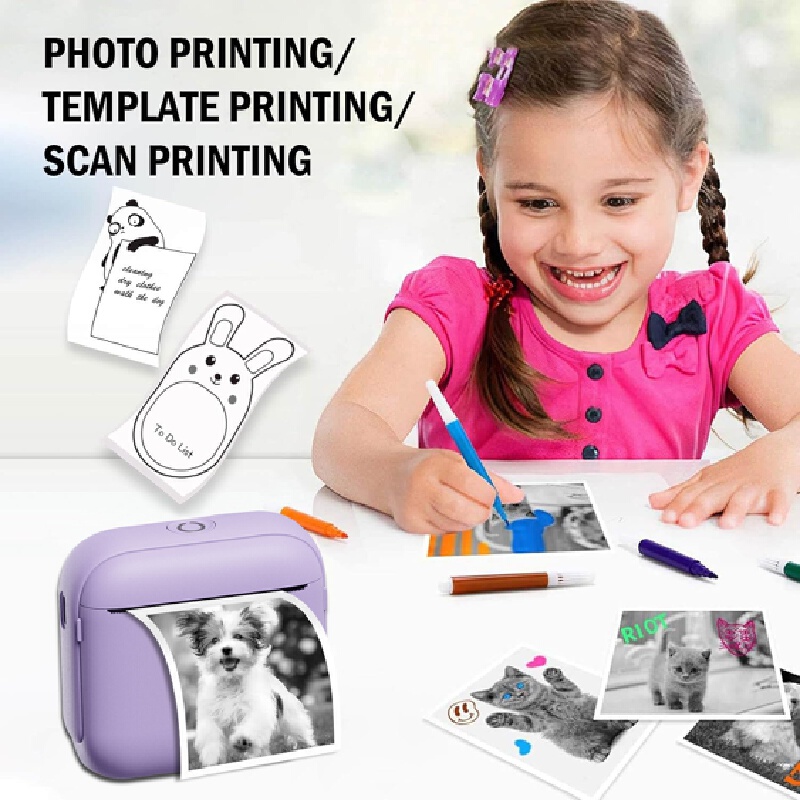 طابعة حرارية صغيرة محمولة بدون - مراجعة Mini Pocket Thermal Printer Paper Roll وسعره
