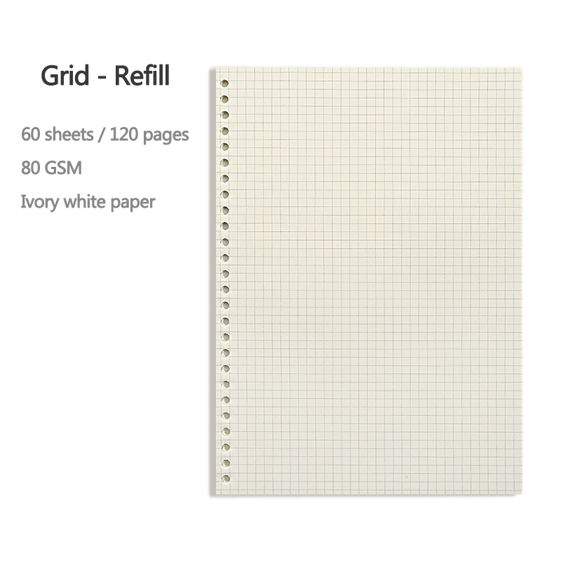 A5 B5 20 ثقوب دفتر ملاحظات ذو  - مراجعة A5 Spiral Dotted Grid Notebook وسعره