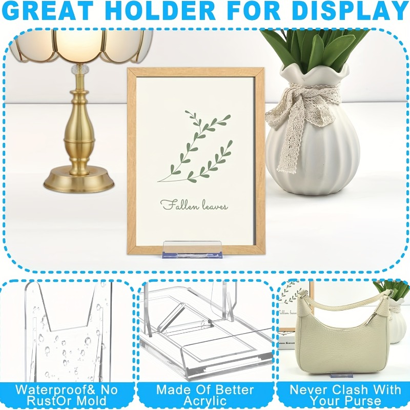 12 قطعة حامل عرض أكريليك شفاف  - مراجعة Clear Acrylic Book Stand Holder وسعره