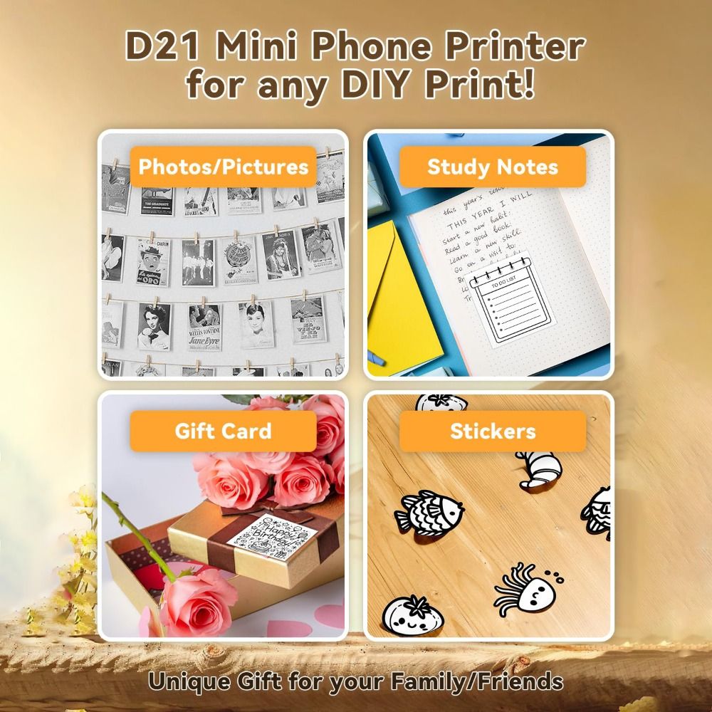 طابعة ملصقات صغيرة بدون حبر مع - مراجعة Mini Pocket Thermal Printer Paper Roll وسعره