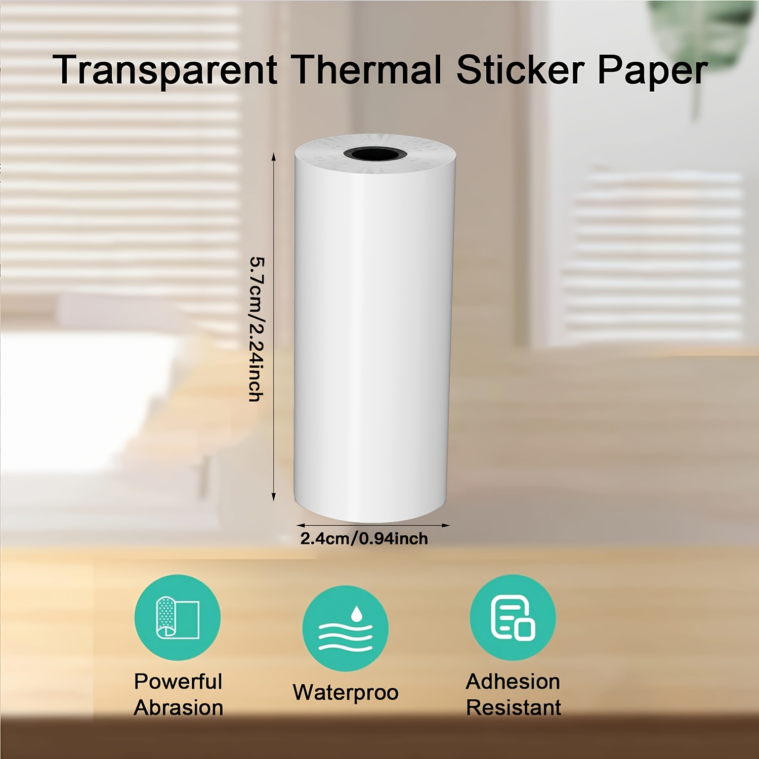 2/4/8 لفات من الورق الحراري ذا - مراجعة Mini Pocket Thermal Printer Paper Roll وسعره