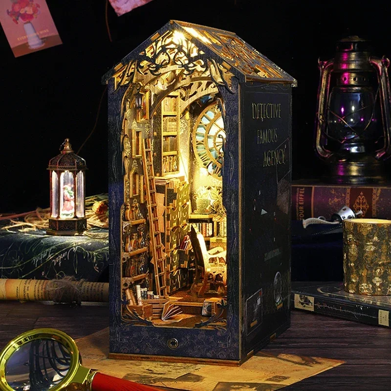 طقم رفوف كتب خشبية صغيرة بتصمي - مراجعة Diy Wooden Book Nook Kit Shelf Insert وسعره